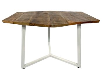 Table basse 74 x 56 cm table de salon durable table d'appoint Lyon structure métal 6