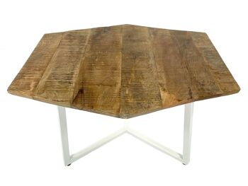 Table basse 74 x 56 cm table de salon durable table d'appoint Lyon structure métal 7