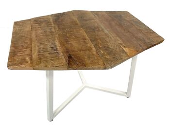 Table basse 74 x 56 cm table de salon durable table d'appoint Lyon structure métal 8