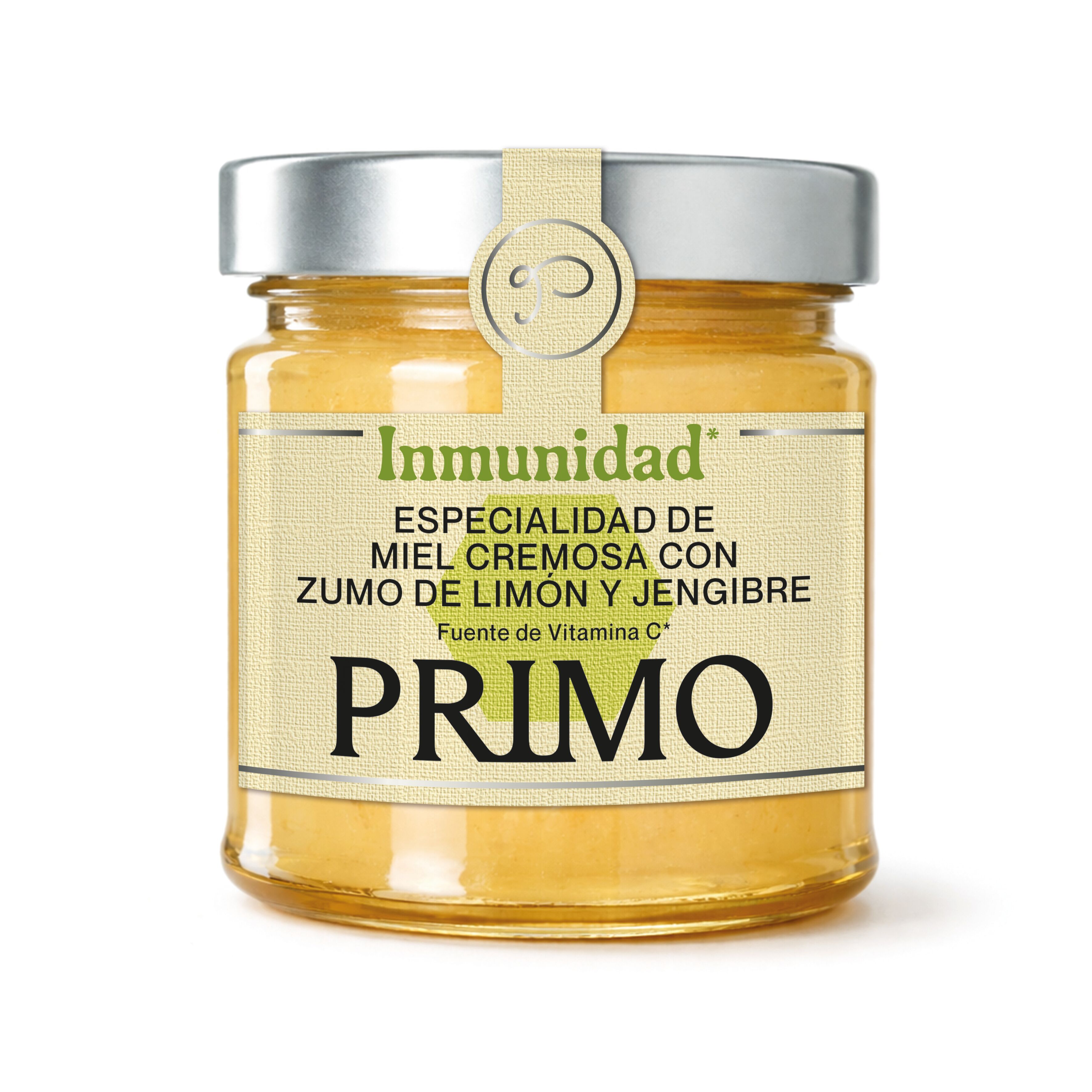 Miel cremosa con jengibre y limón - Tarro de cristal 250g