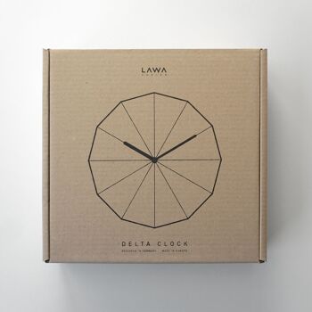 Delta Clock Oak (avec aiguilles noires) - Horloge murale en bois 7