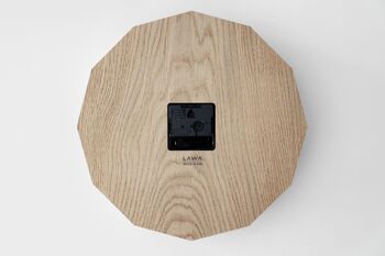 Delta Clock Oak (avec aiguilles blanches) - Horloge murale en bois 4