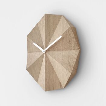 Delta Clock Oak (avec aiguilles blanches) - Horloge murale en bois 8