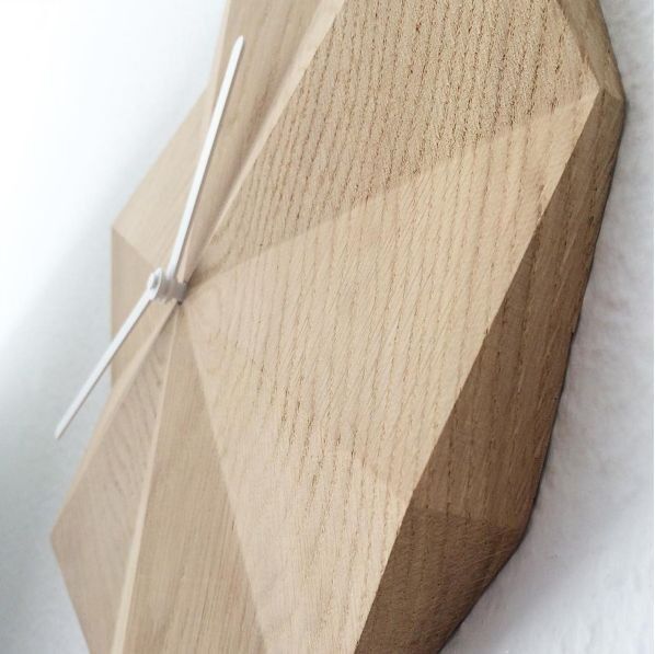 Buy wholesale Delta Clock Oak (with white hands) - Wooden Wall Clock
