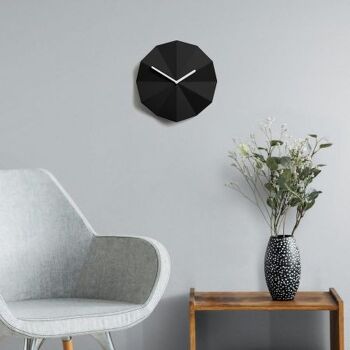 Delta Clock Noir - Horloge Murale Design - Montre 1