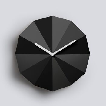 Delta Clock Noir - Horloge Murale Design - Montre 3