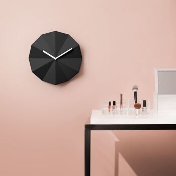 Delta Clock Noir - Horloge Murale Design - Montre 6