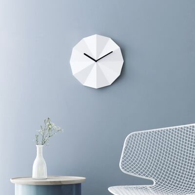 Delta Clock White - Reloj de pared de diseño - Reloj