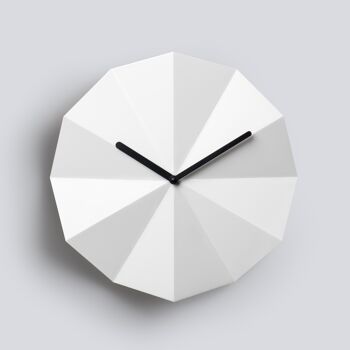 Delta Clock Blanc - Horloge Murale Design - Montre 2