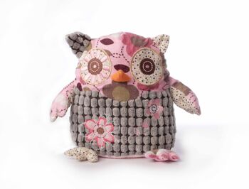 Hibou rose 20 cm