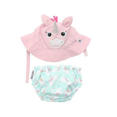 Ensemble de couches de natation UV Zoocchini Allie the Alicorn Small