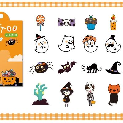 21Pcs Kids Temporary Tattoos Stickers - Halloween