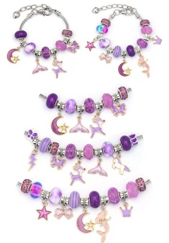 Kit de fabrication de bracelets de bijoux en cristal (violet) 5