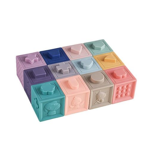 Soft Building Blocks 12pcs - Macaron