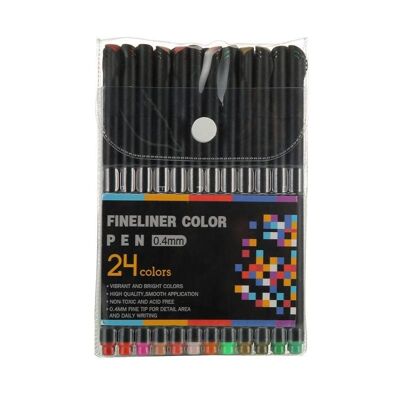 Ensemble de stylos de couleur Fineliner - 24 couleurs