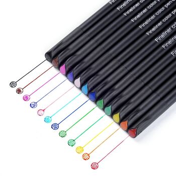 Ensemble de stylos de couleur Fineliner - 12 couleurs 2