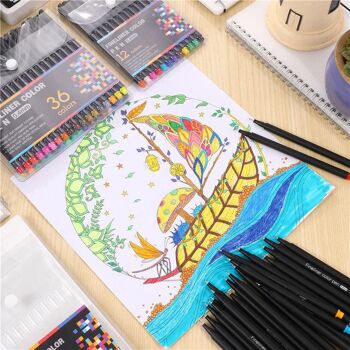 Ensemble de stylos de couleur Fineliner - 12 couleurs 10