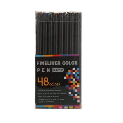 Ensemble de stylos de couleur Fineliner - 48 couleurs