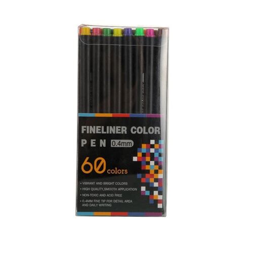 Fineliner Color Pen Set - 60 Colors