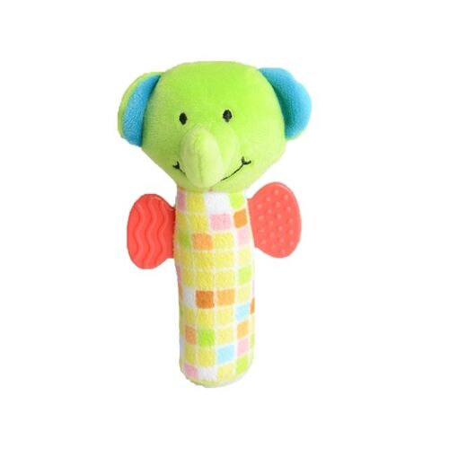 Soft Baby Stick with Teether - Elephant