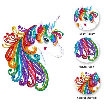 Autocollant de peinture diamant bricolage - Licorne