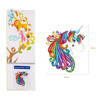 Autocollant de peinture diamant bricolage - Licorne 3