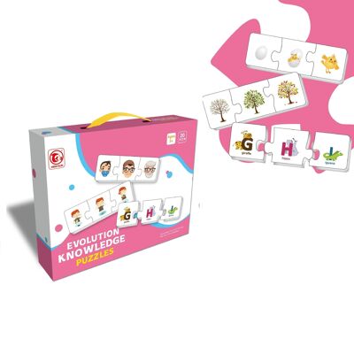 Jouets Puzzle éducatif en papier - Puzzle de connaissances sur l'évolution des jouets