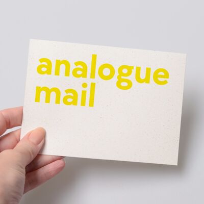 carte postale de courrier analogique
