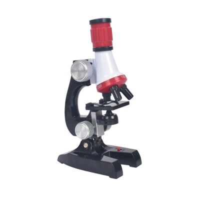 Microscopio para niños 100x 400x 1200x Ampliación con portaobjetos