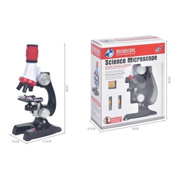 Microscope pour enfants grossissement 100x 400x 1200x avec lames 2