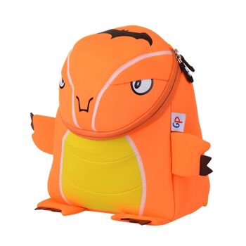 Sac à dos dinosaure orange 3