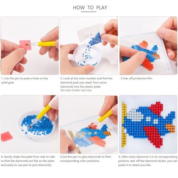 Kit de bricolage d'autocollant de peinture au diamant - Emoji 2
