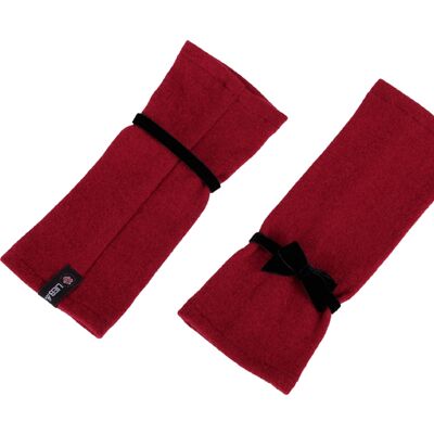 Knitted cuffs Linus bordeaux