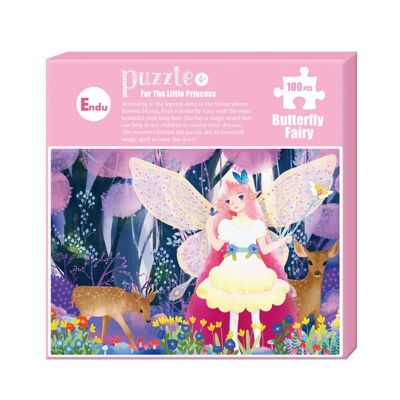 Puzzle en papier fée papillon