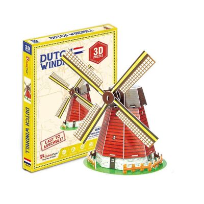 Rompecabezas de molino de viento holandés 3D 20 piezas