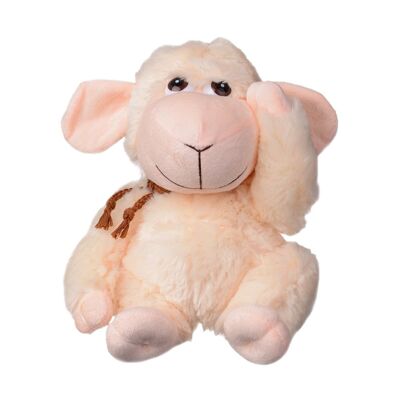 Mouton en peluche crème