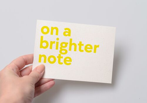 on a brighter note postcard