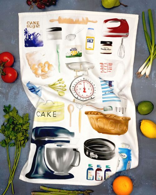 Time to Bake Tea Towel - British Made