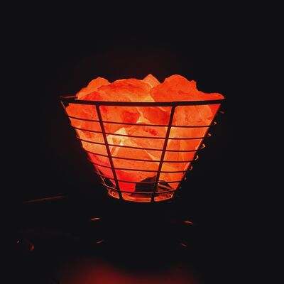 Himalayan Salt Lamp - Metal baskets - 3D Inverted