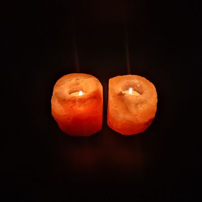 2x Himalayan Tea Light Holder - Natural