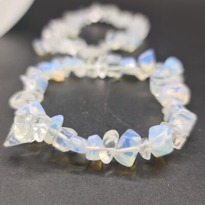 Opalite Stone Bracelet, Opalite Crystal Chips Bracelet, Opalite Chip Beaded Bracelet, Healing Crystals, Calming Bracelet, Birthstone jewellery