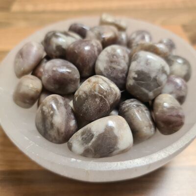Lepidolite Crystal Tumbled Stones, Natural Lepidolite Tumblestones, Healing Crystal, Meditation, Depression and Anxiety, Gift - 1x