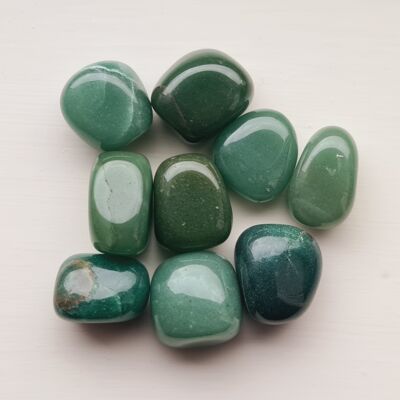 Green Aventurine Tumbled Stones, Green Aventurine Tumblestone, Aventurine Crystal Tumblestones, Calming Crystals, Healing Crystals, Gift - 1x