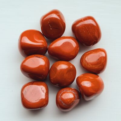 Red Jasper Tumbled Stone, Red Tumblestone, Red Jasper Crystal, Healing Crystal, Pocket Stone, Meditation crystal - 5x