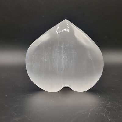 Selenite Charging Crystal - Heart - M 2"