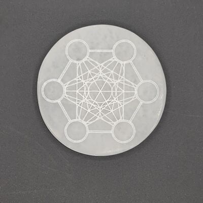 Selenite charging Disc - Meditation Grid