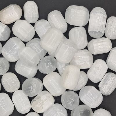 White Selenite Tumble stones - 1x