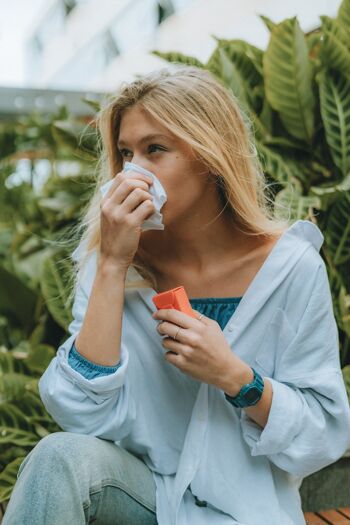 Mouchoirs réutilisables en coton bio, Zéro déchet, LastTissue Rouge 3