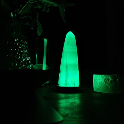 Selenite USB lamp - Mountain