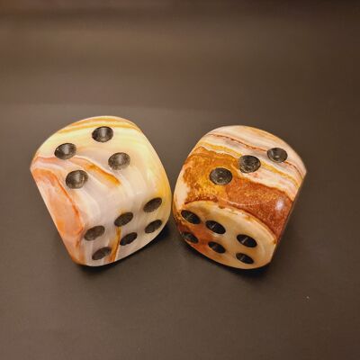 Onyx Marble dice - 5cm - 2x